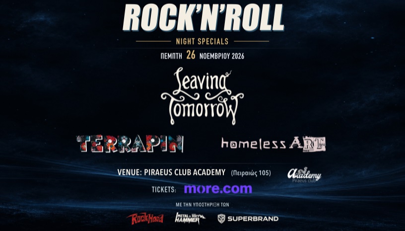 “Rock’n’Roll Night Specials” - LEAVING TOMORROW | TERRAPIN | HOMELESS ART